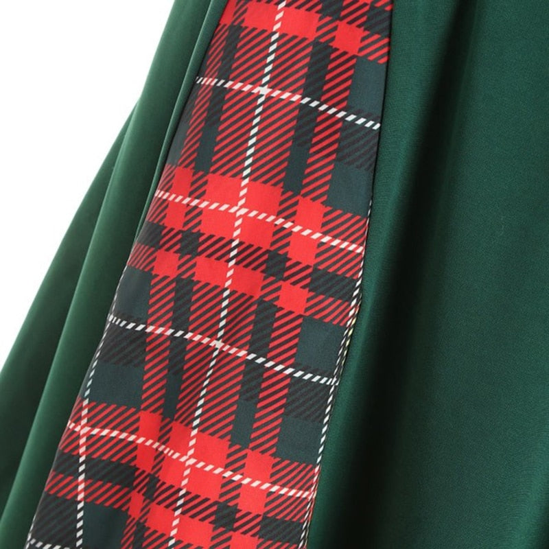 Vintage Style Plaid A Line Dress