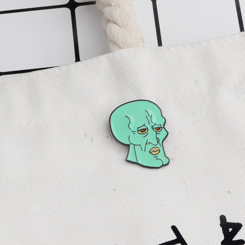Handsome Squidward Enamel Pin