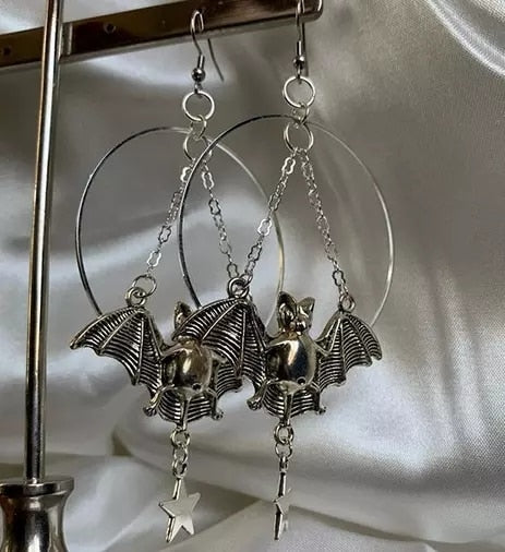 Halloween Moon, Star and Bat Dangles
