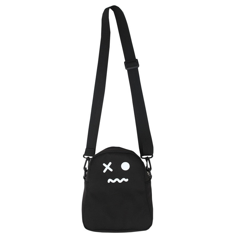 Black and White Ghost Shoulder Bag