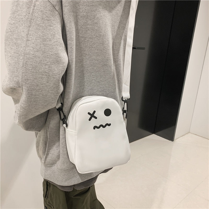 Black and White Ghost Shoulder Bag