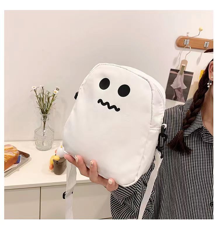 Black and White Ghost Shoulder Bag