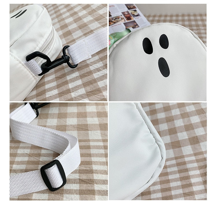 Black and White Ghost Shoulder Bag