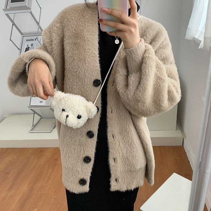 Cute Mini Bear Plush Shoulder Bag