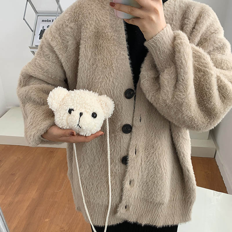 Cute Mini Bear Plush Shoulder Bag