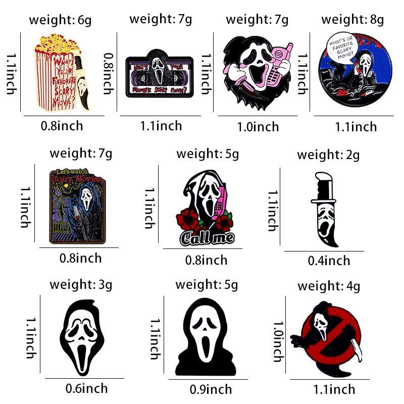 Scream Ghost Face Pin