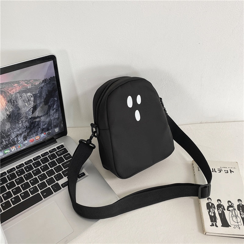 Black and White Ghost Shoulder Bag