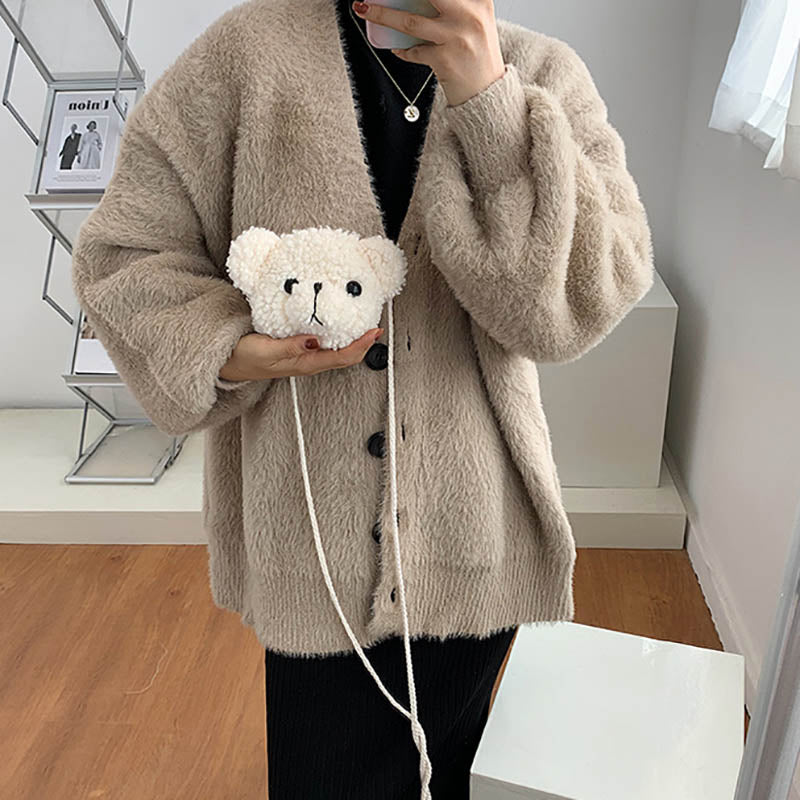 Cute Mini Bear Plush Shoulder Bag