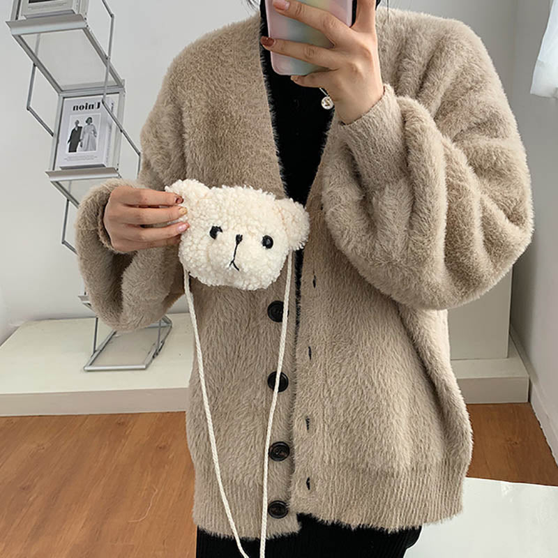 Cute Mini Bear Plush Shoulder Bag