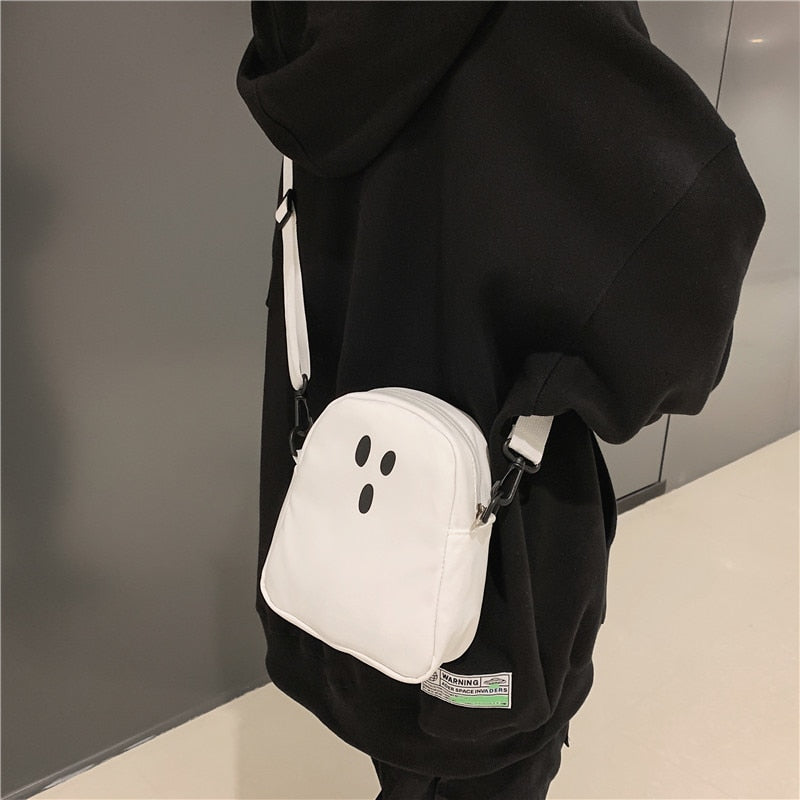 Black and White Ghost Shoulder Bag