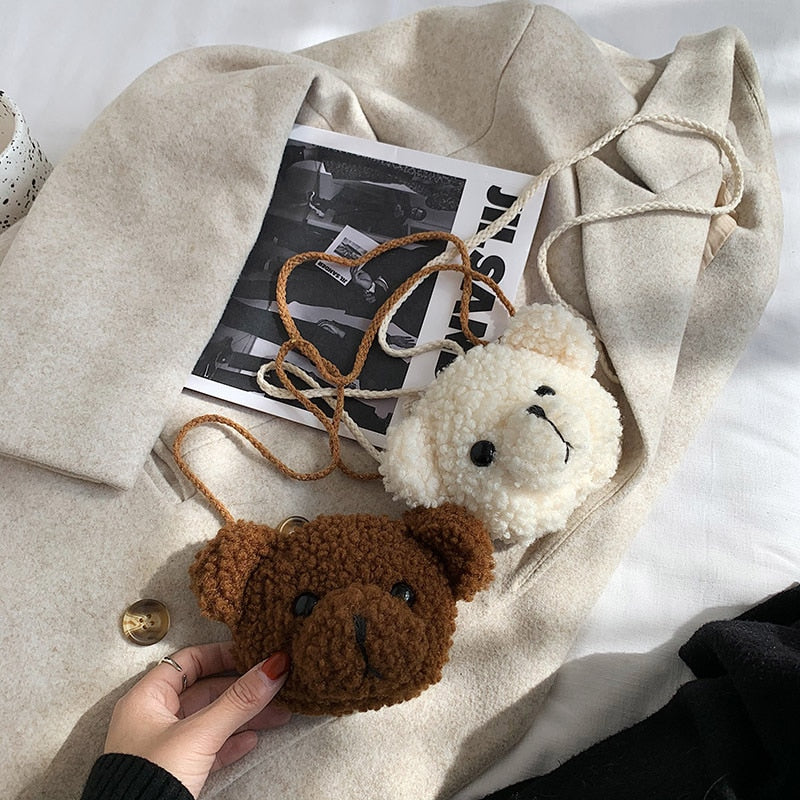 Cute Mini Bear Plush Shoulder Bag