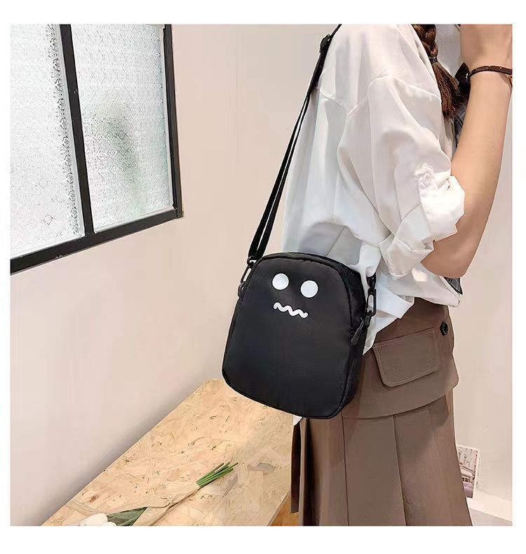 Black and White Ghost Shoulder Bag
