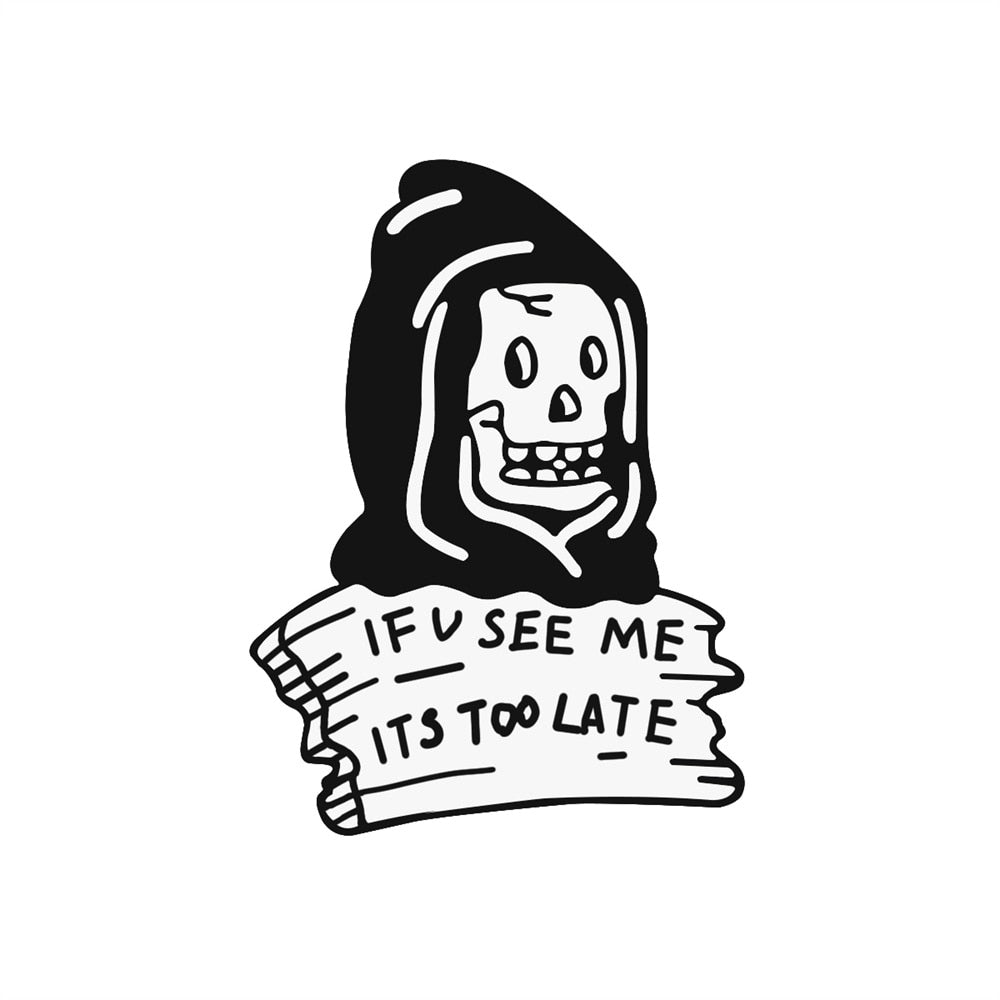 Black and White Horror Pins