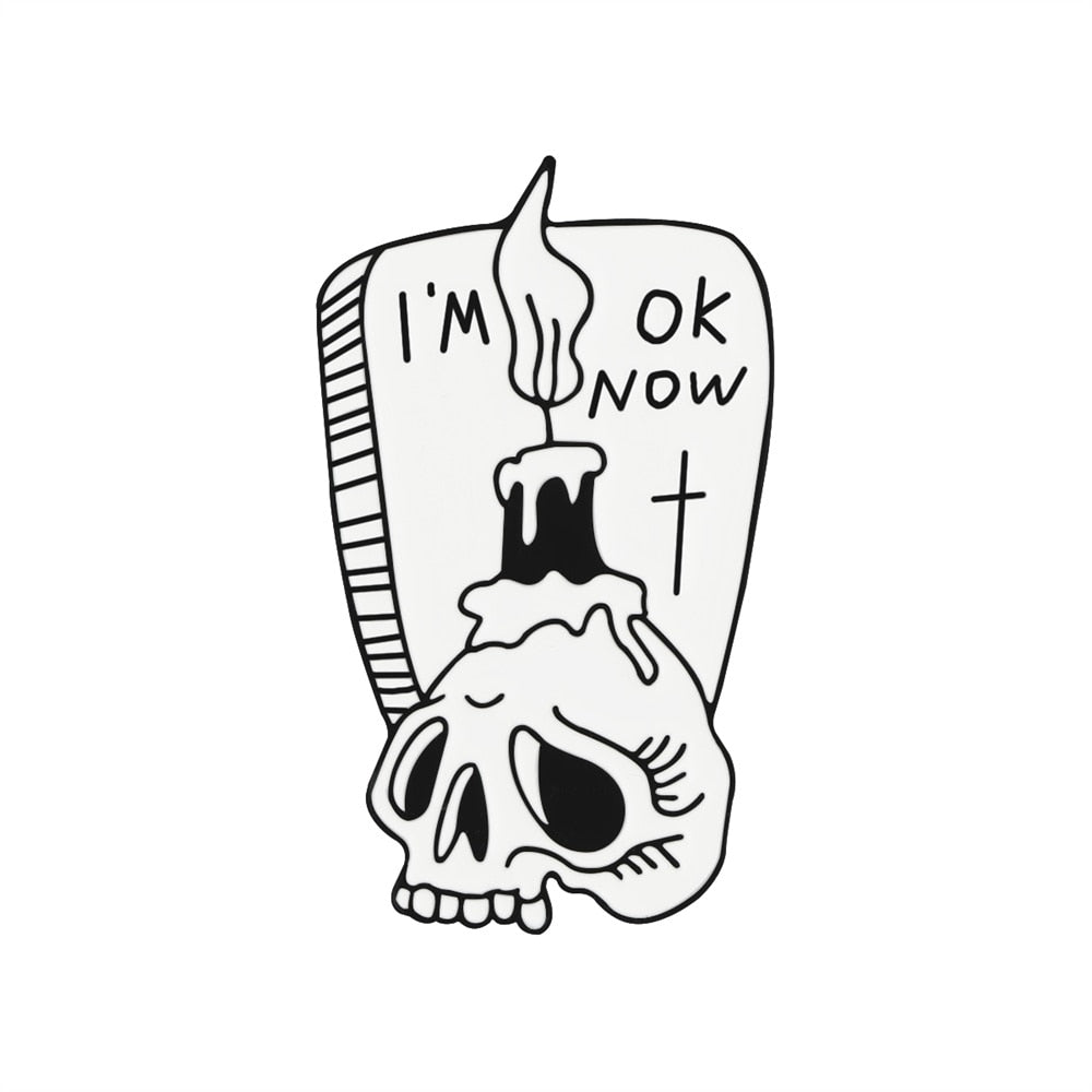 Black and White Horror Pins