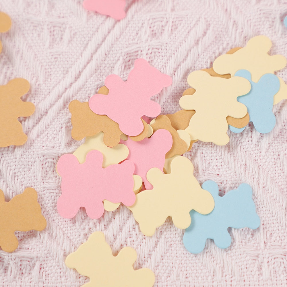 150Pcs Kawaii Bear Heart Paper Confetti