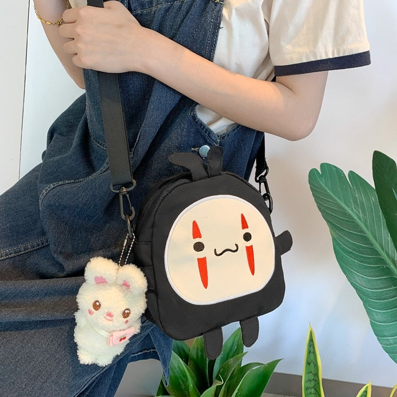 Kawaii No Face Plush Shoulder Bag