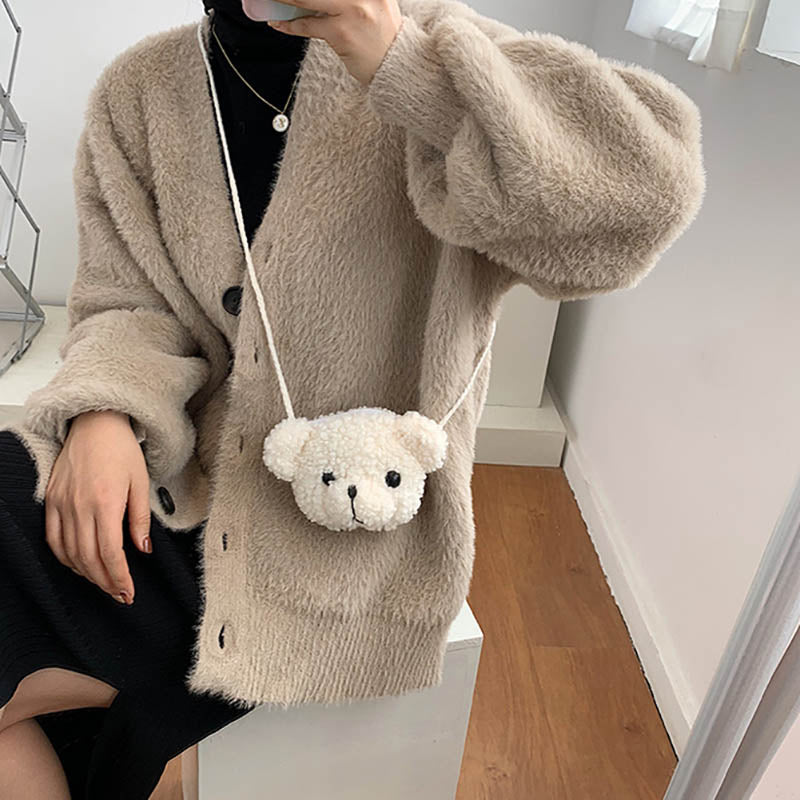 Cute Mini Bear Plush Shoulder Bag