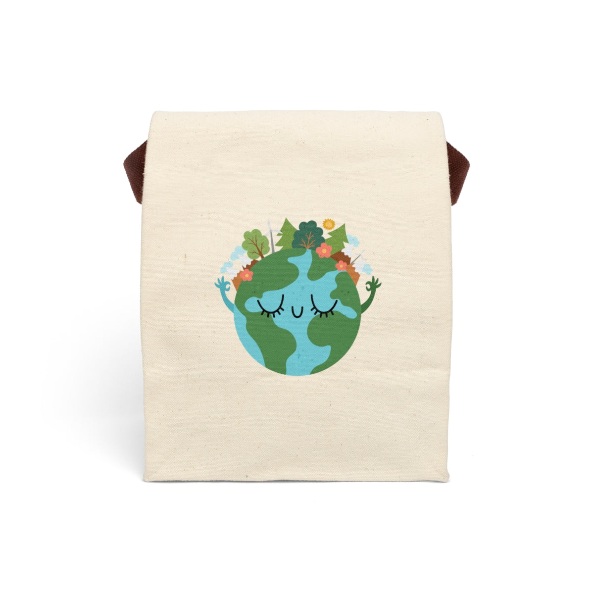 Mother Earth Canvas Lunch Bag With Strap