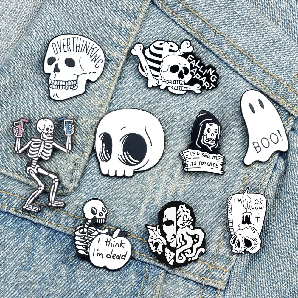 Black and White Horror Pins