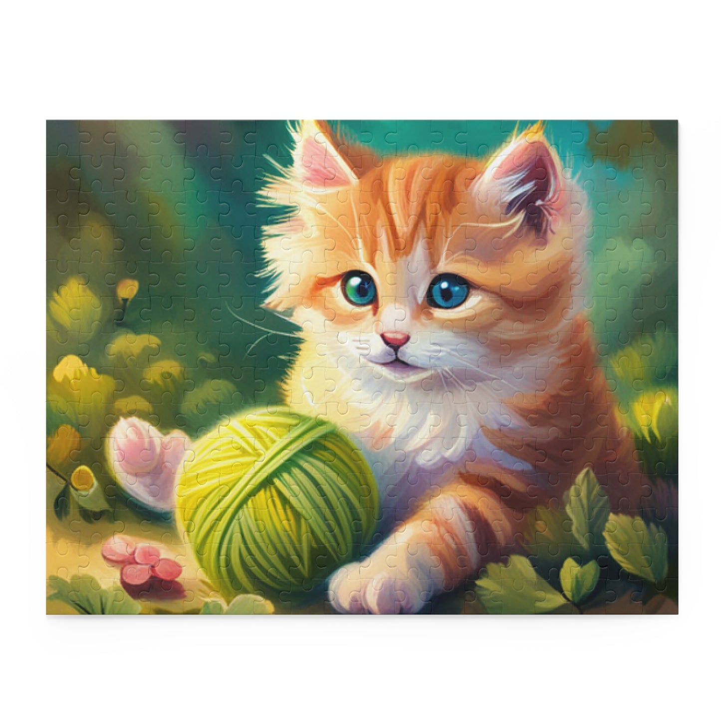 Cat with Yarn Puzzle (120, 252, 500-Piece)